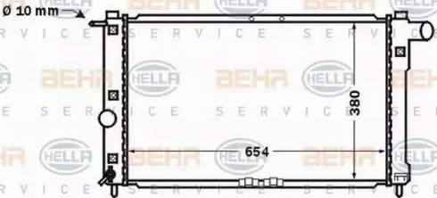 BEHR HELLA Service 8MK 376 767-211 - Радіатор, охолодження двигуна avtolavka.club