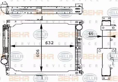 BEHR HELLA Service 8MK 376 709-321 - Радіатор, охолодження двигуна avtolavka.club