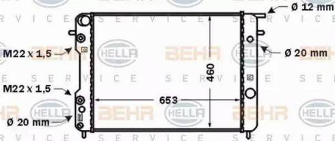 BEHR HELLA Service 8MK 376 704-541 - Радіатор, охолодження двигуна avtolavka.club