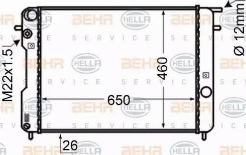 BEHR HELLA Service 8MK 376 704-751 - Радіатор, охолодження двигуна avtolavka.club