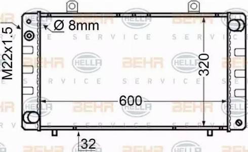 BEHR HELLA Service 8MK 376 705-651 - Радіатор, охолодження двигуна avtolavka.club