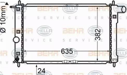 BEHR HELLA Service 8MK 376 705-671 - Радіатор, охолодження двигуна avtolavka.club