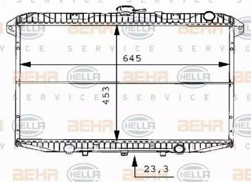 BEHR HELLA Service 8MK 376 706-481 - Радіатор, охолодження двигуна avtolavka.club