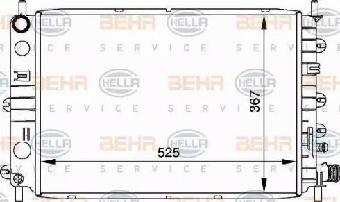 BEHR HELLA Service 8MK 376 706-651 - Радіатор, охолодження двигуна avtolavka.club