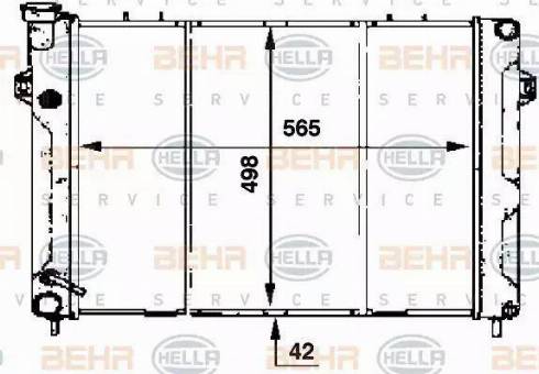 BEHR HELLA Service 8MK 376 707-361 - Радіатор, охолодження двигуна avtolavka.club