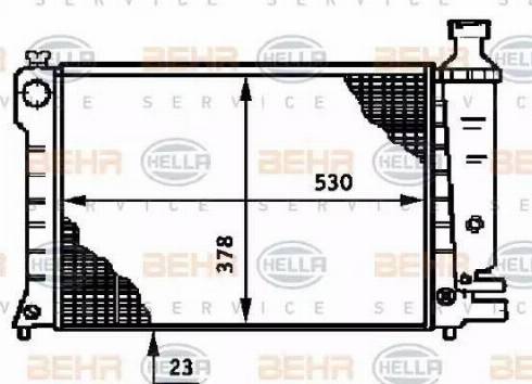 BEHR HELLA Service 8MK 376 719-411 - Радіатор, охолодження двигуна avtolavka.club