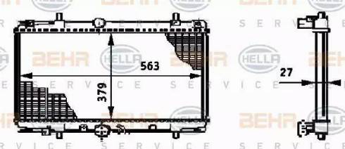 BEHR HELLA Service 8MK 376 719-291 - Радіатор, охолодження двигуна avtolavka.club