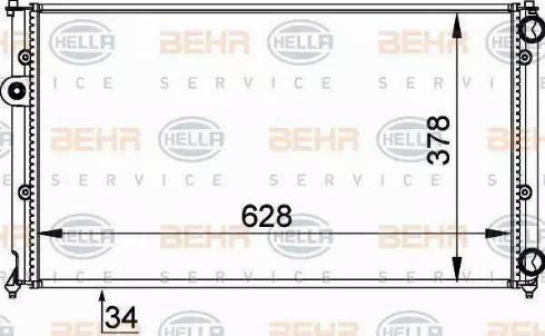 BEHR HELLA Service 8MK 376 714-451 - Радіатор, охолодження двигуна avtolavka.club