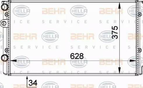 BEHR HELLA Service 8MK 376 714-544 - Радіатор, охолодження двигуна avtolavka.club