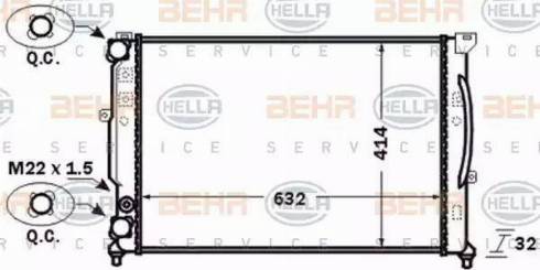 BEHR HELLA Service 8MK 376 714-611 - Радіатор, охолодження двигуна avtolavka.club