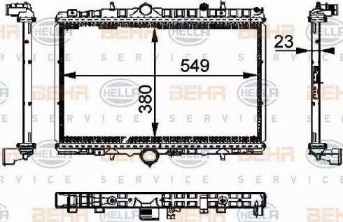 BEHR HELLA Service 8MK 376 714-394 - Радіатор, охолодження двигуна avtolavka.club