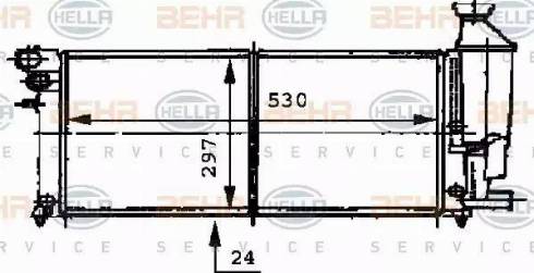 BEHR HELLA Service 8MK 376 716-471 - Радіатор, охолодження двигуна avtolavka.club