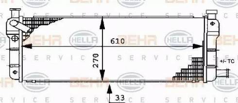 BEHR HELLA Service 8MK 376 716-131 - Радіатор, охолодження двигуна avtolavka.club