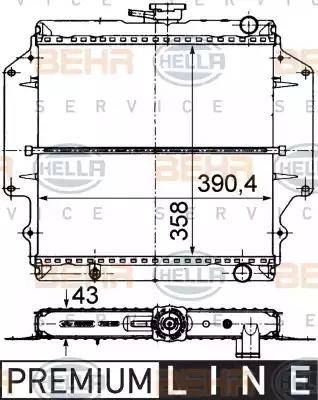 BEHR HELLA Service 8MK 376 716-391 - Радіатор, охолодження двигуна avtolavka.club