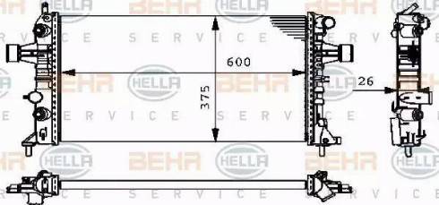 BEHR HELLA Service 8MK 376 710-324 - Радіатор, охолодження двигуна avtolavka.club