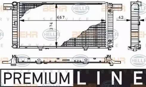 BEHR HELLA Service 8MK 376 711-451 - Радіатор, охолодження двигуна avtolavka.club