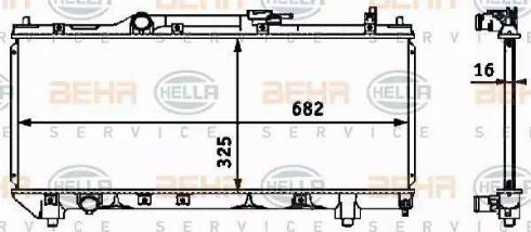 BEHR HELLA Service 8MK 376 718-461 - Радіатор, охолодження двигуна avtolavka.club