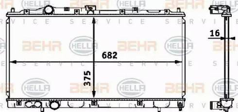 BEHR HELLA Service 8MK 376 718-411 - Радіатор, охолодження двигуна avtolavka.club