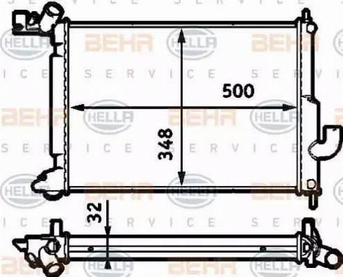 BEHR HELLA Service 8MK 376 718-721 - Радіатор, охолодження двигуна avtolavka.club