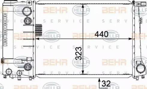 BEHR HELLA Service 8MK 376 717-471 - Радіатор, охолодження двигуна avtolavka.club