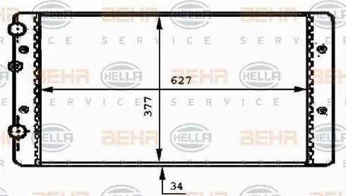 BEHR HELLA Service 8MK 376 717-721 - Радіатор, охолодження двигуна avtolavka.club