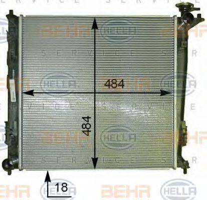 BEHR HELLA Service 8MK 376 787-581 - Радіатор, охолодження двигуна avtolavka.club