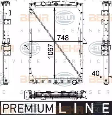 BEHR HELLA Service 8MK 376 733-711 - Радіатор, охолодження двигуна avtolavka.club