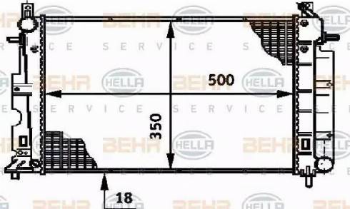 BEHR HELLA Service 8MK 376 720-541 - Радіатор, охолодження двигуна avtolavka.club