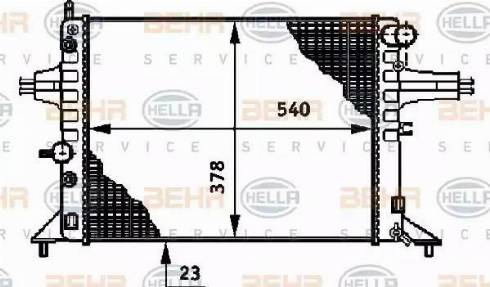 BEHR HELLA Service 8MK 376 720-651 - Радіатор, охолодження двигуна avtolavka.club