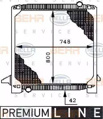 BEHR HELLA Service 8MK 376 721-591 - Радіатор, охолодження двигуна avtolavka.club