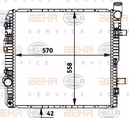 BEHR HELLA Service 8MK 376 721-251 - Радіатор, охолодження двигуна avtolavka.club