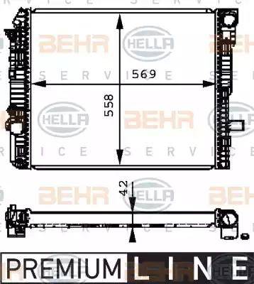 BEHR HELLA Service 8MK 376 721-271 - Радіатор, охолодження двигуна avtolavka.club