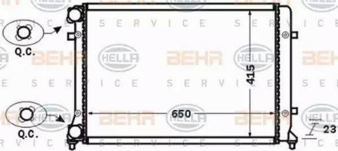 BEHR HELLA Service 8MK 376 774-011 - Радіатор, охолодження двигуна avtolavka.club