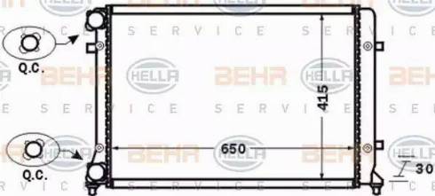 BEHR HELLA Service 8MK 376 774-021 - Радіатор, охолодження двигуна avtolavka.club