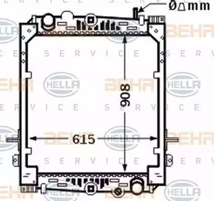 BEHR HELLA Service 8MK 376 774-311 - Радіатор, охолодження двигуна avtolavka.club