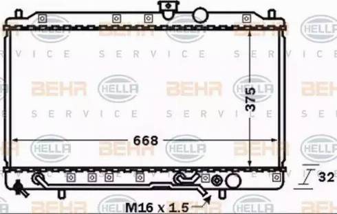 BEHR HELLA Service 8MK 376 770-001 - Радіатор, охолодження двигуна avtolavka.club