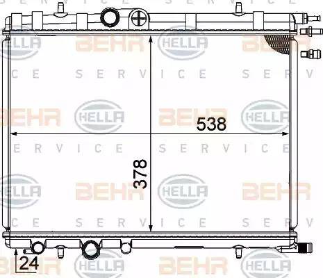 BEHR HELLA Service 8MK 376 771-511 - Радіатор, охолодження двигуна avtolavka.club