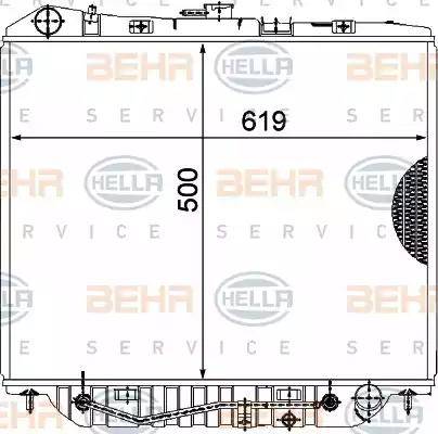 BEHR HELLA Service 8MK 376 771-101 - Радіатор, охолодження двигуна avtolavka.club