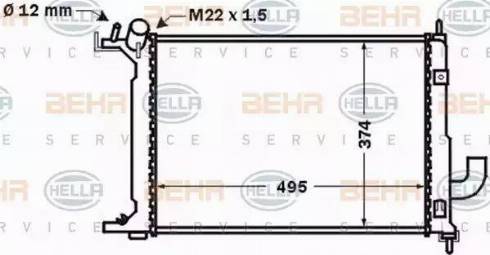 BEHR HELLA Service 8MK 376 771-111 - Радіатор, охолодження двигуна avtolavka.club