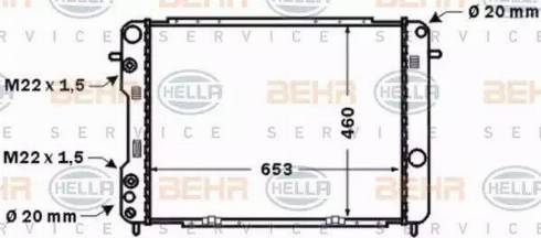 BEHR HELLA Service 8MK 376 771-261 - Радіатор, охолодження двигуна avtolavka.club