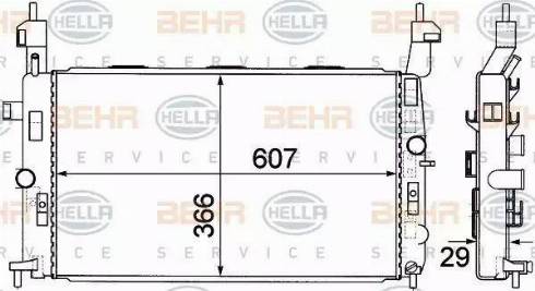 BEHR HELLA Service 8MK 376 771-221 - Радіатор, охолодження двигуна avtolavka.club