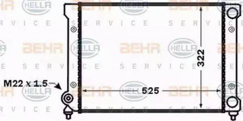 BEHR HELLA Service 8MK 376 773-721 - Радіатор, охолодження двигуна avtolavka.club