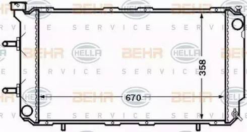 BEHR HELLA Service 8MK 376 772-551 - Радіатор, охолодження двигуна avtolavka.club