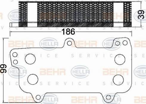 BEHR HELLA Service 8MO 376 797-031 - Масляний радіатор, рухове масло avtolavka.club