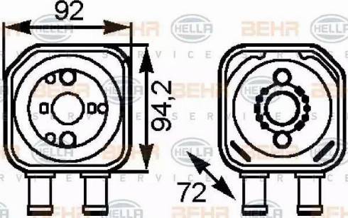 BEHR HELLA Service 8MO 376 778-041 - Масляний радіатор, рухове масло avtolavka.club