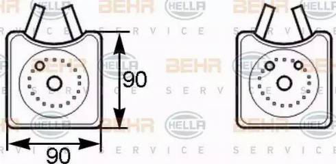 BEHR HELLA Service 8MO 376 778-001 - Масляний радіатор, рухове масло avtolavka.club