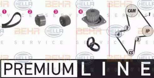 BEHR HELLA Service 8MP 376 805-811 - Водяний насос + комплект зубчатого ременя avtolavka.club