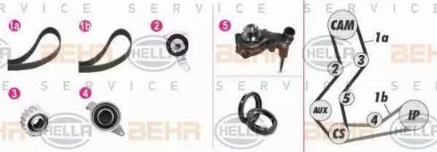 BEHR HELLA Service 8MP 376 806-861 - Водяний насос + комплект зубчатого ременя avtolavka.club