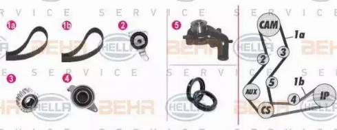 BEHR HELLA Service 8MP 376 806-871 - Водяний насос + комплект зубчатого ременя avtolavka.club