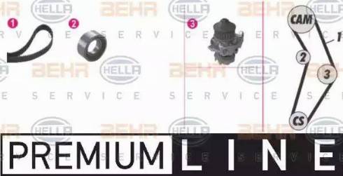 BEHR HELLA Service 8MP 376 800-861 - Водяний насос + комплект зубчатого ременя avtolavka.club